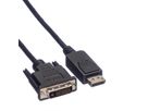 ROLINE DisplayPort Kabel DP ST - DVI ST, schwarz, 2 m