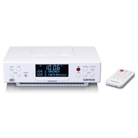 Lenco KCR-190WH - DAB+/FM Küchenradio, BT, LED-Beleuchtung und Timer - Weiss