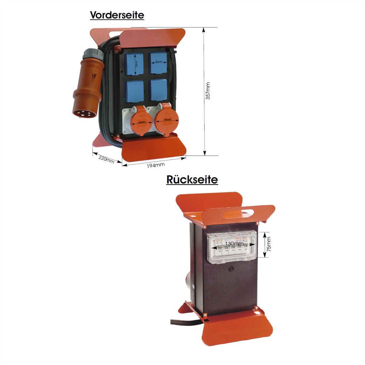 BACHMANN Distributeur de courant 400V CEE 2m
