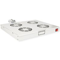 ROLINE 19" Unité de ventilation, 4 ventilateurs, Thermostat gris