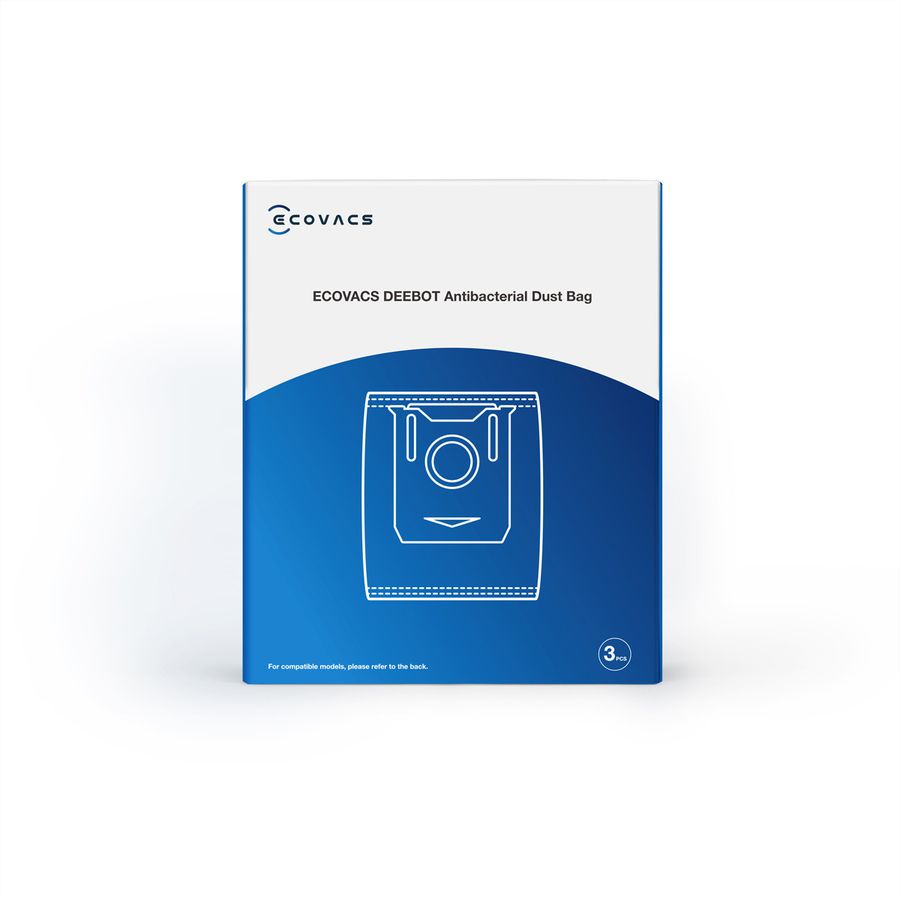 Ecovacs sac à poussière pack de 3 , pour T8+/N8+, N8+/T9+, Deebot, 2.5L