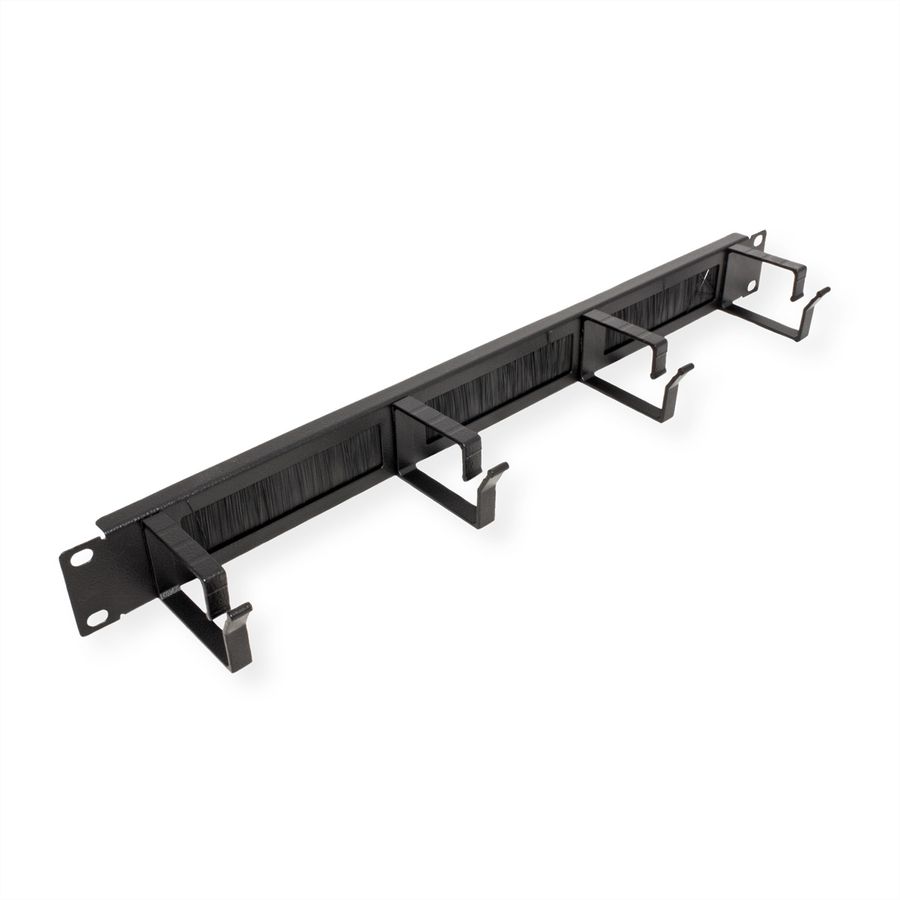 ROLINE 19-Zoll Rangierpanel 1 HE, mit Bürstenleiste 44x60mm schwarz