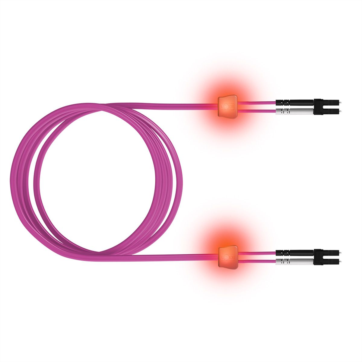 EasyLan Câble FO duplex 50/125µm OM4, LC/LC, violet, 2 m