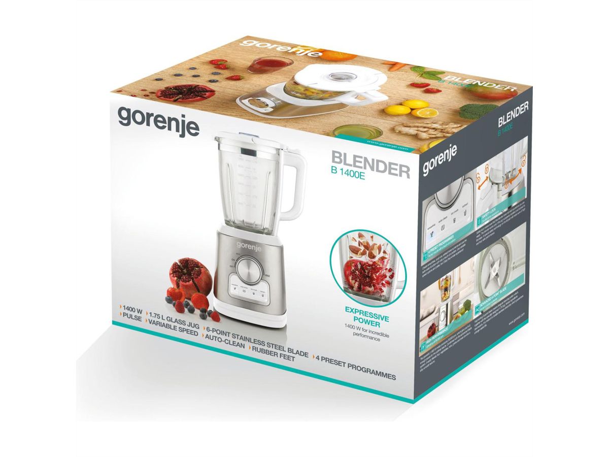 Gorenje Standmixer B1400E, 1400W, weiss/silber