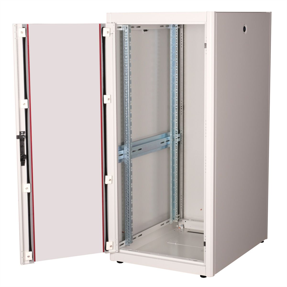 ROLINE 19-Zoll Netzwerkschrank Basic 26 HE, 600x800 BxT Glastür grau