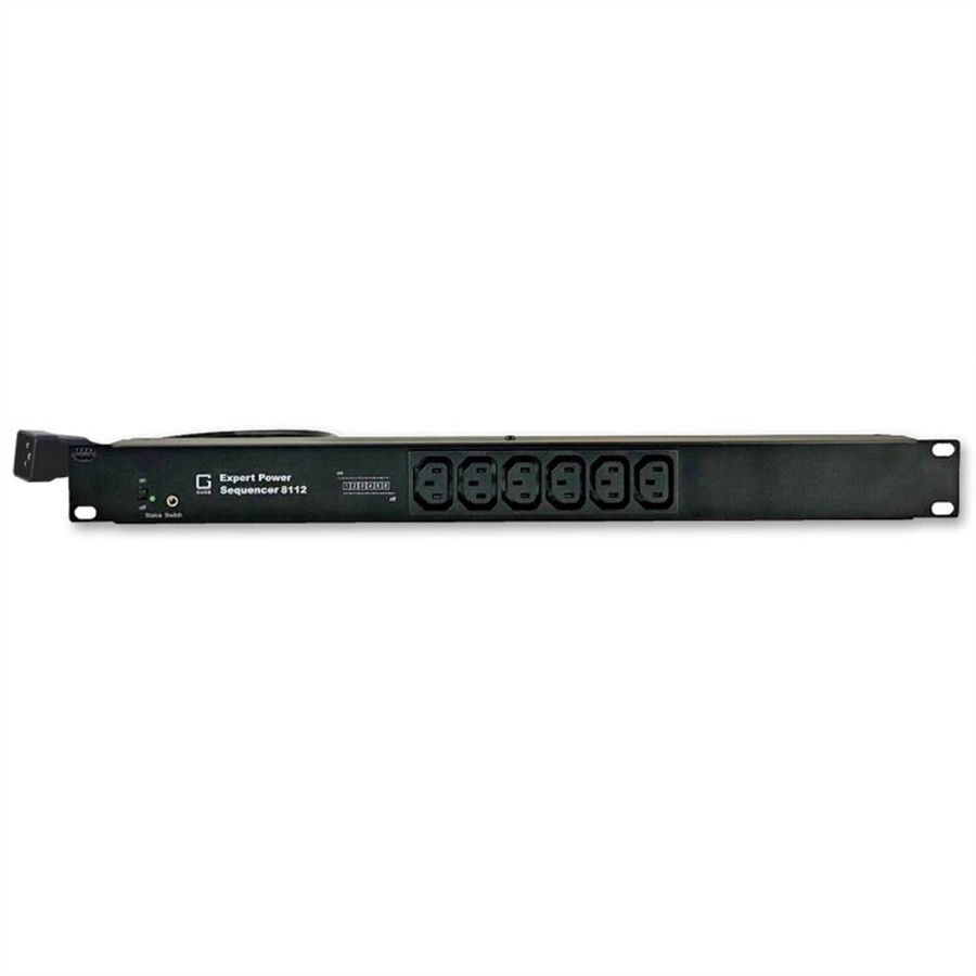 GUDE 8112-6 Expert Power Sequenzer 6x C13 mit Überspannungsschutz und Netzfilter , Anschluß C19