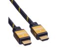 ROLINE GOLD HDMI High Speed Kabel mit Ethernet, Retail Blister, 2 m