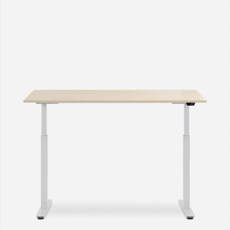 WRK21 Schreibtisch Smart 160 x 80 cm, Höhenverstellbar, Mandal Ahorn / Weiss