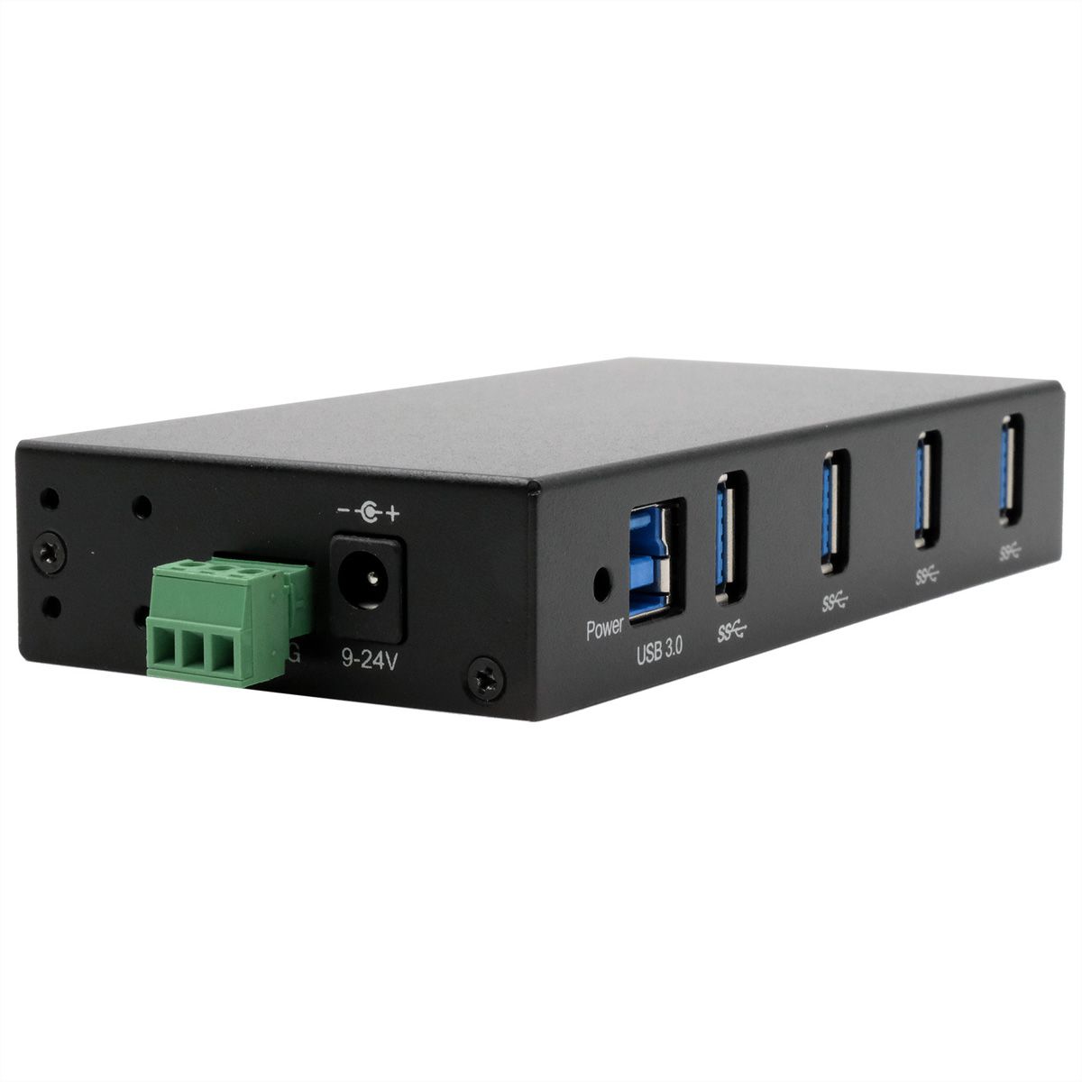 EXSYS EX-11234HMS 4 Port USB 3.2 Gen 1 HUB Din-Rail Kit und Wand VIA VL811+ Chipset