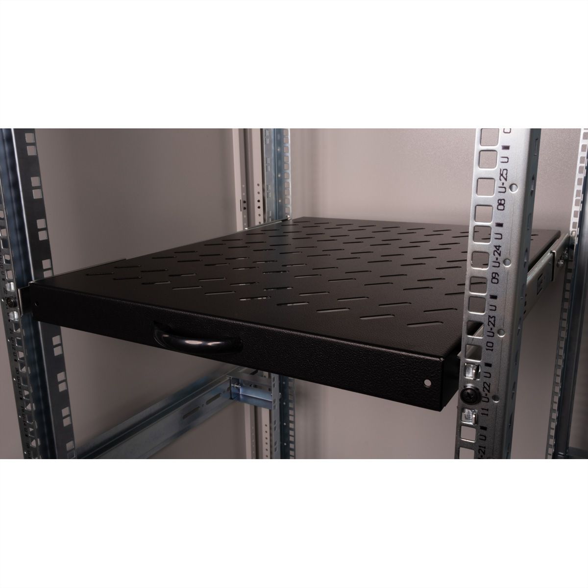 ROLINE 19-Zoll Fachboden 1 HE, ausziehbar 550 T 25 kg schwarz