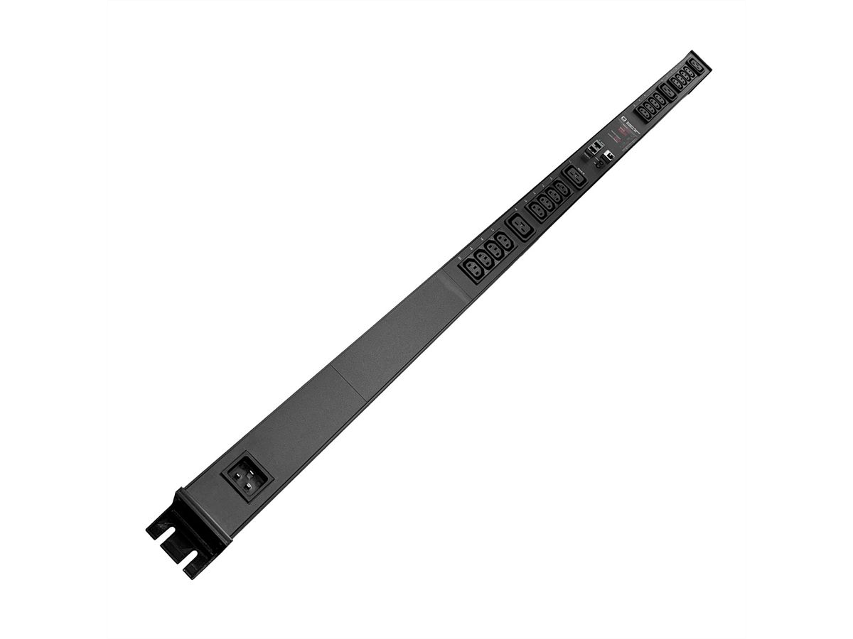 GUDE EPC 87-1210-18 20-fach switched & metered PDU, vertikaler Einbau 0HE, schwarz, 135 cm