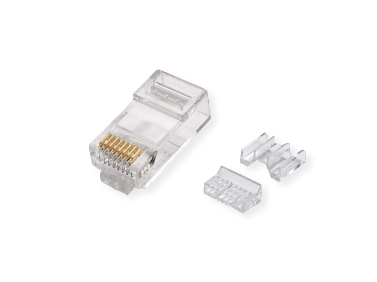 ROLINE Modular Plug ungeschirmt Cat.6A (Class EA), für Massiv-/Litzendraht, 10 St.