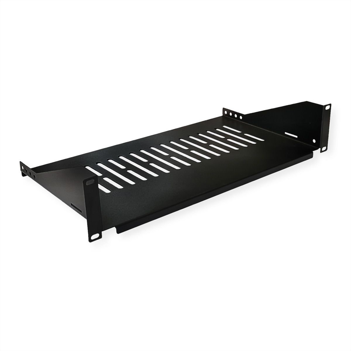 VALUE Etagère 19", 485 x 250mm, 2UH, max. 15kg, noir