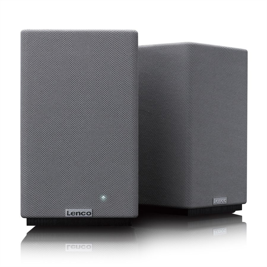 Lenco Aktiv Lautsprecher, 2x40W, Wood,, BT, opt.In, USB, AUX, SUB-Out, IR-FB.