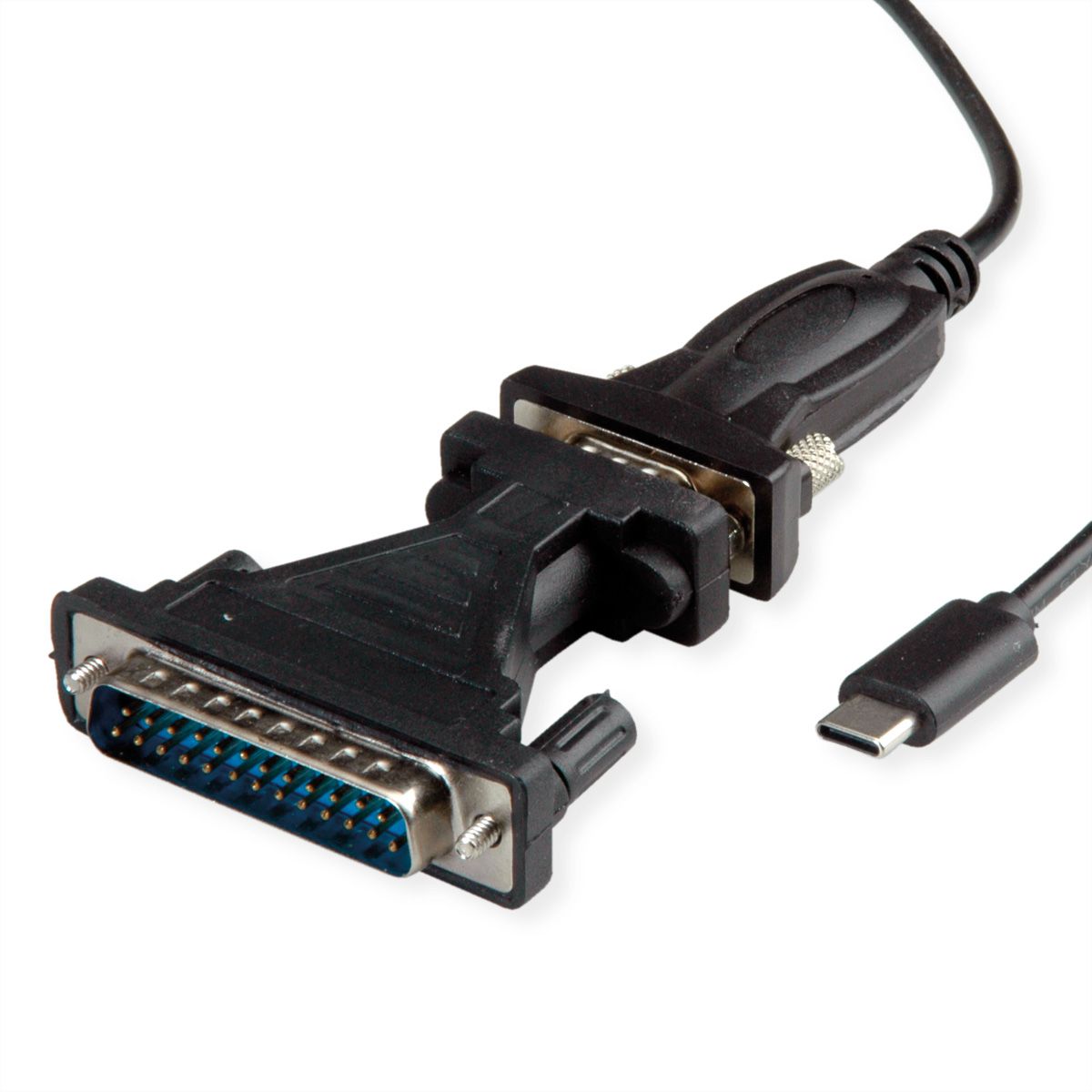 VALUE Convertisseur USB / Série, Type C - RS232, noir, 1,8 m