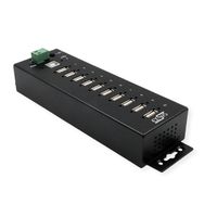 EXSYS EX-1170HMVS Hub métal USB 2.0, 10 ports, protection de surtension 15KV