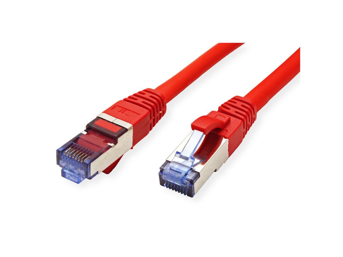 Cordon VALUE Cat.6A (Classe EA) / 10 Gigabit S/FTP, LSOH, rouge, 3 m