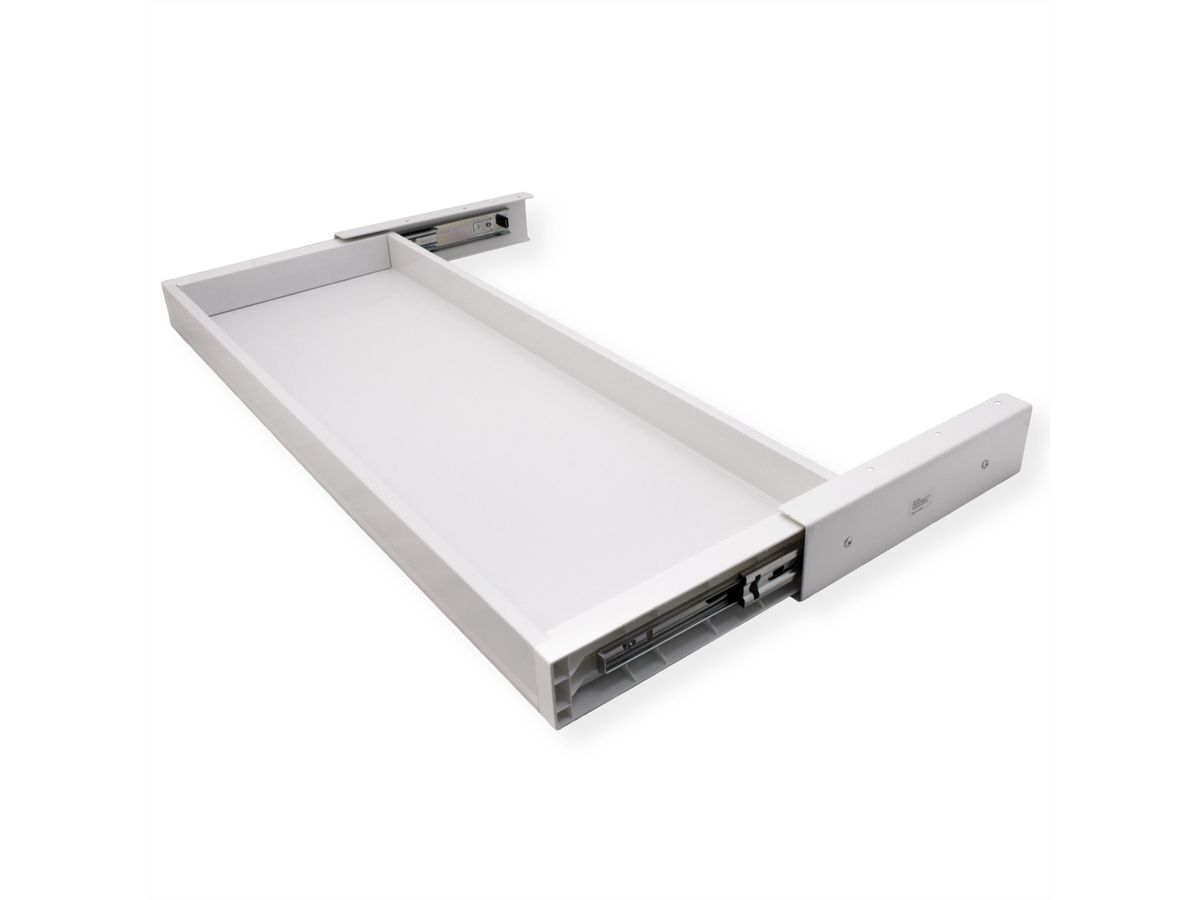 VALUE Tiroir sous bureau ultra-mince, grand modèle, blanc