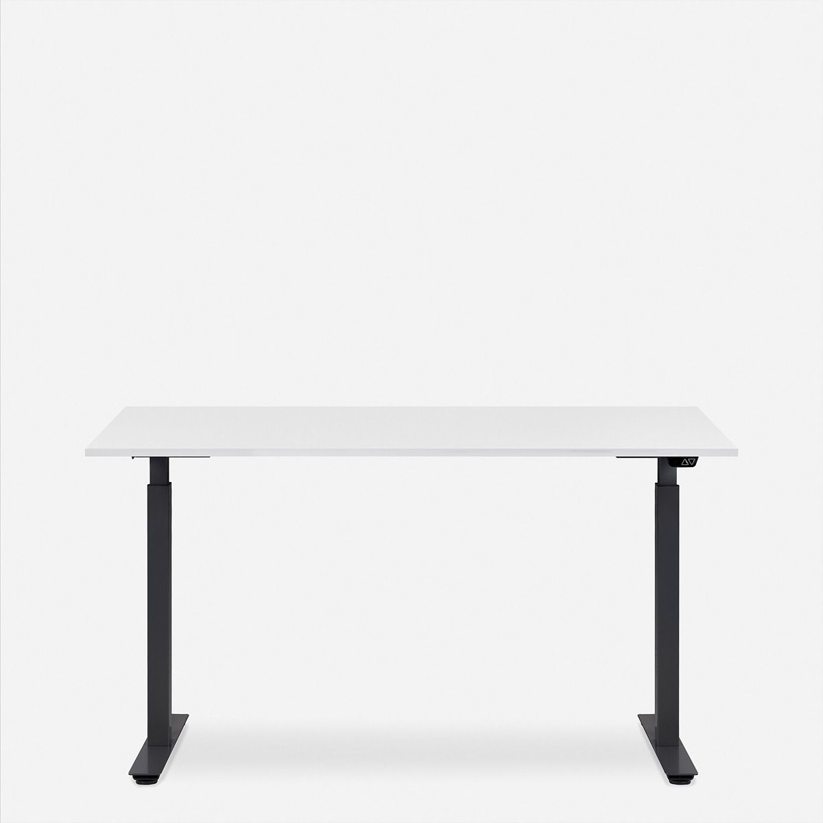 WRK21 Bureau Smart 180 x 80 cm, Hauteur réglable, Blanc uni / Noir