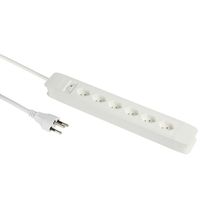 Schönenberger Prise multiple Principio, 6x T13, 5.0m, interrupteur, blanc