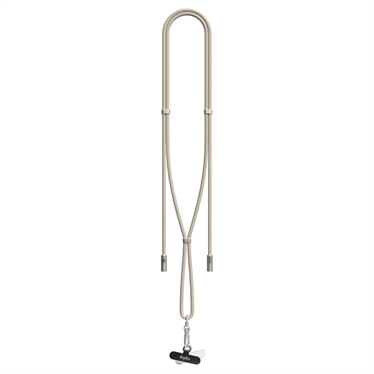 Aqiila Lanyard Lade- & Synckabel CC2, 60W, Typ C zu Typ C, Sand