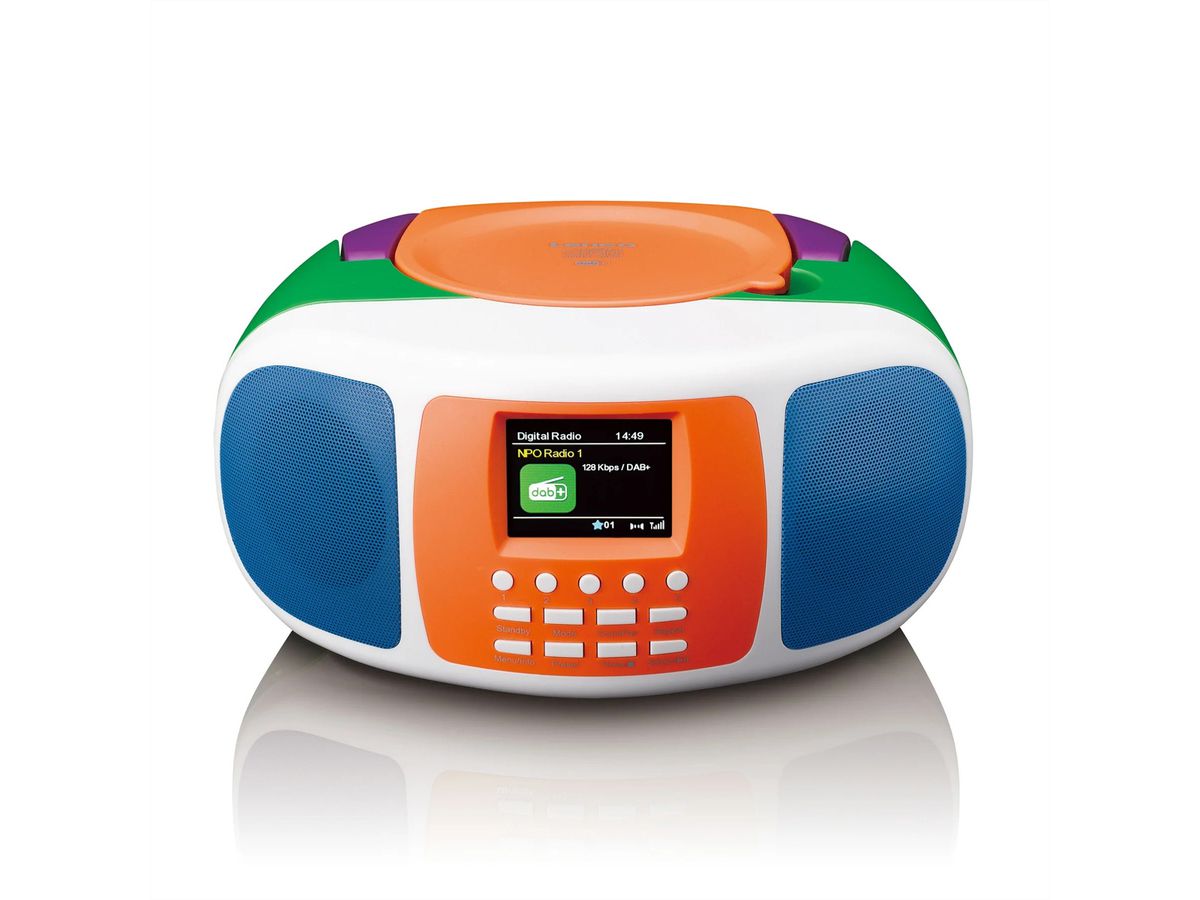 Lenco Enregistreur radio SCD-861 Kids CD/DAB+, Bluetooth, écran à cristaux liquides de 2,4 pouces
