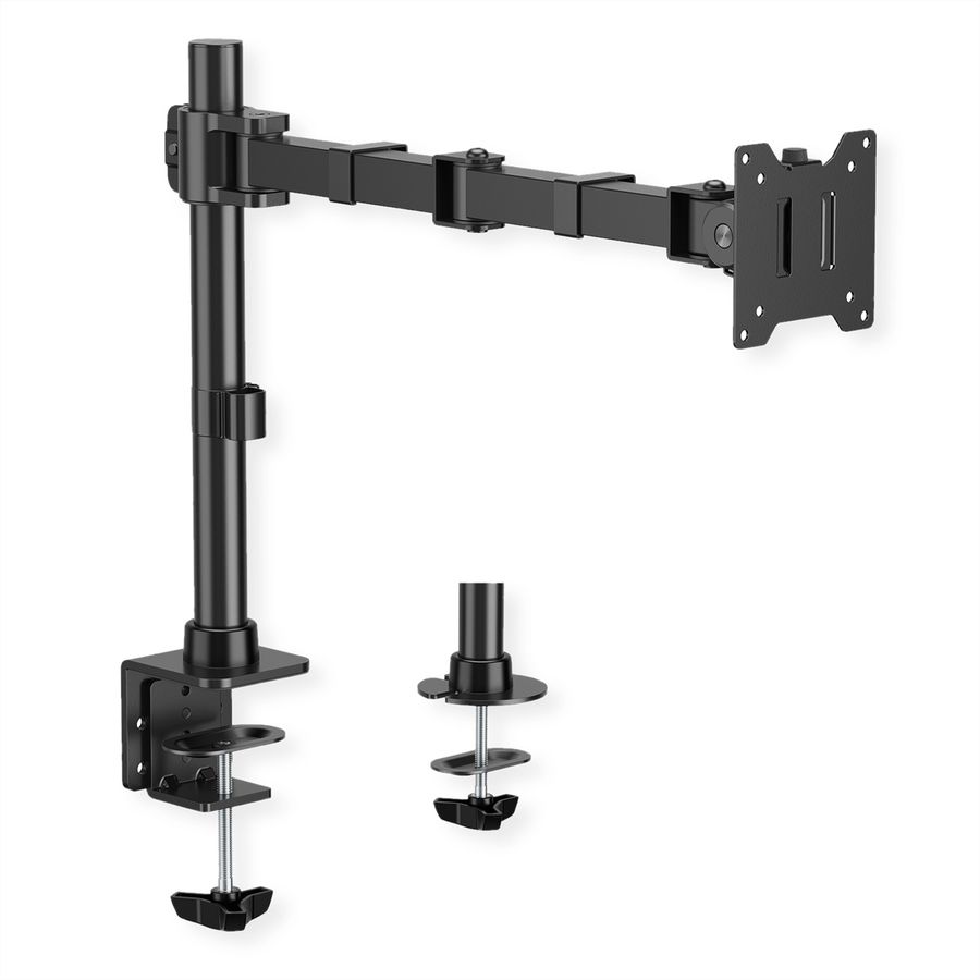 VALUE LCD-Arm, Trägerstange, 4 Gelenke, Tischmontage, 17-49 Zoll, bis 20 kg
