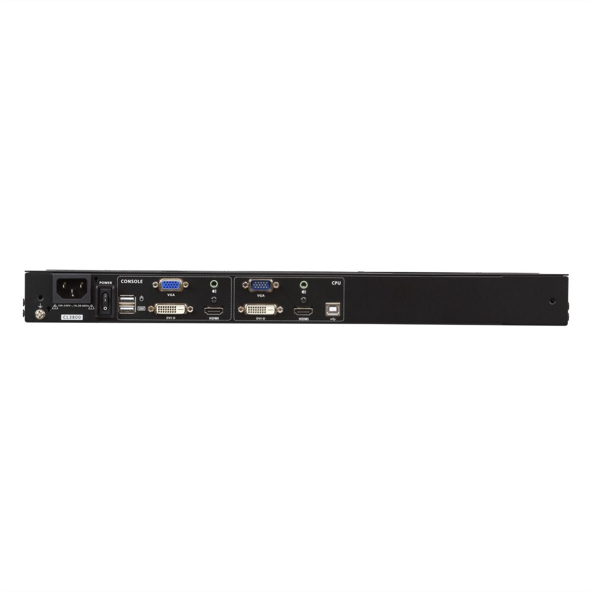 ATEN CL3800NW KVM-Konsole USB HDMI DVI VGA Dual Rail, CH-Layout