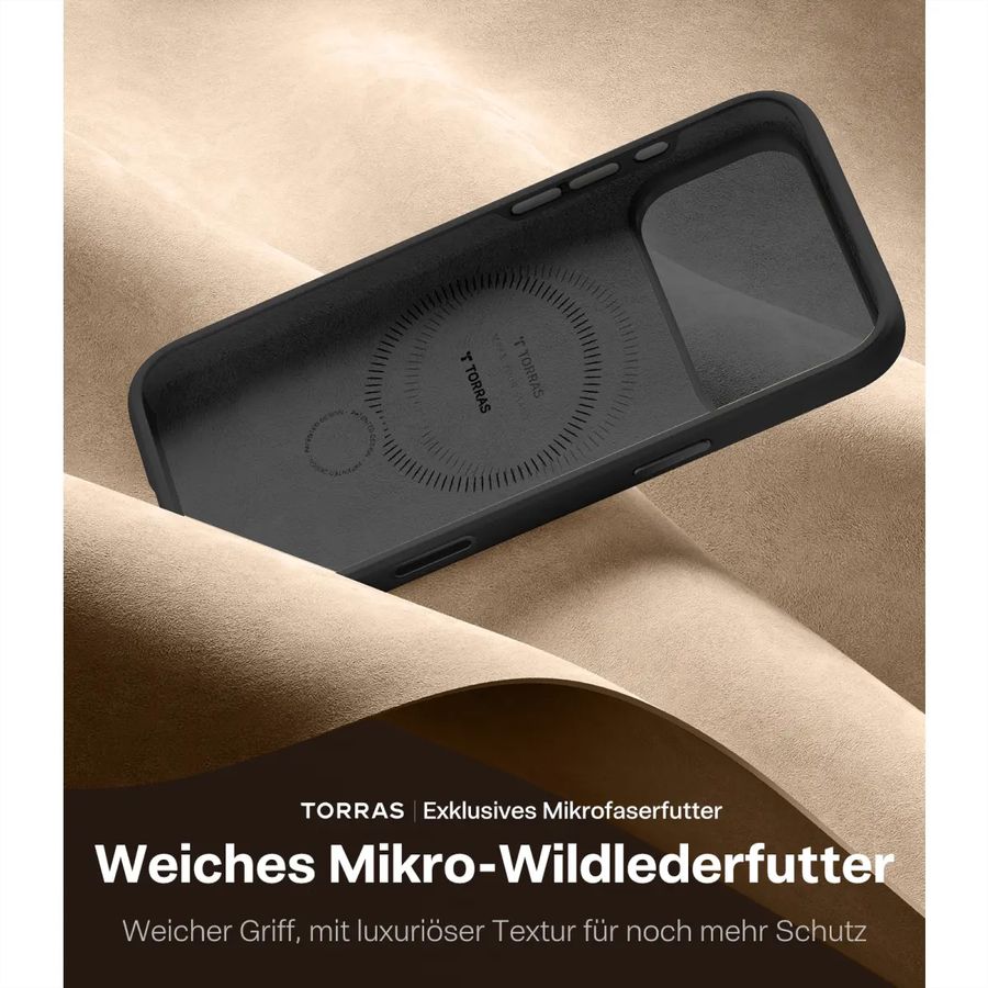 Torras Ostand Spin Softune Case, iPhone 17 Pro Max, MagSafe, noir