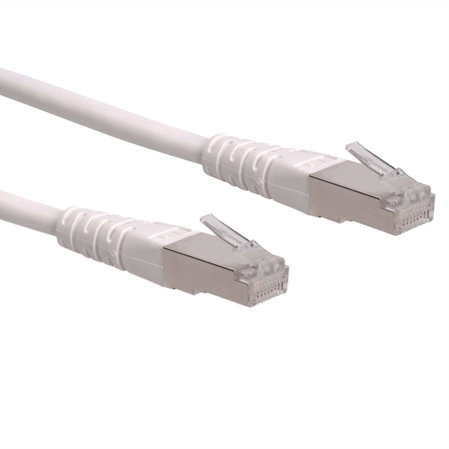 ROLINE Patchkabel Cat.6 (Class E) S/FTP (PiMF), weiß, 0,5 m