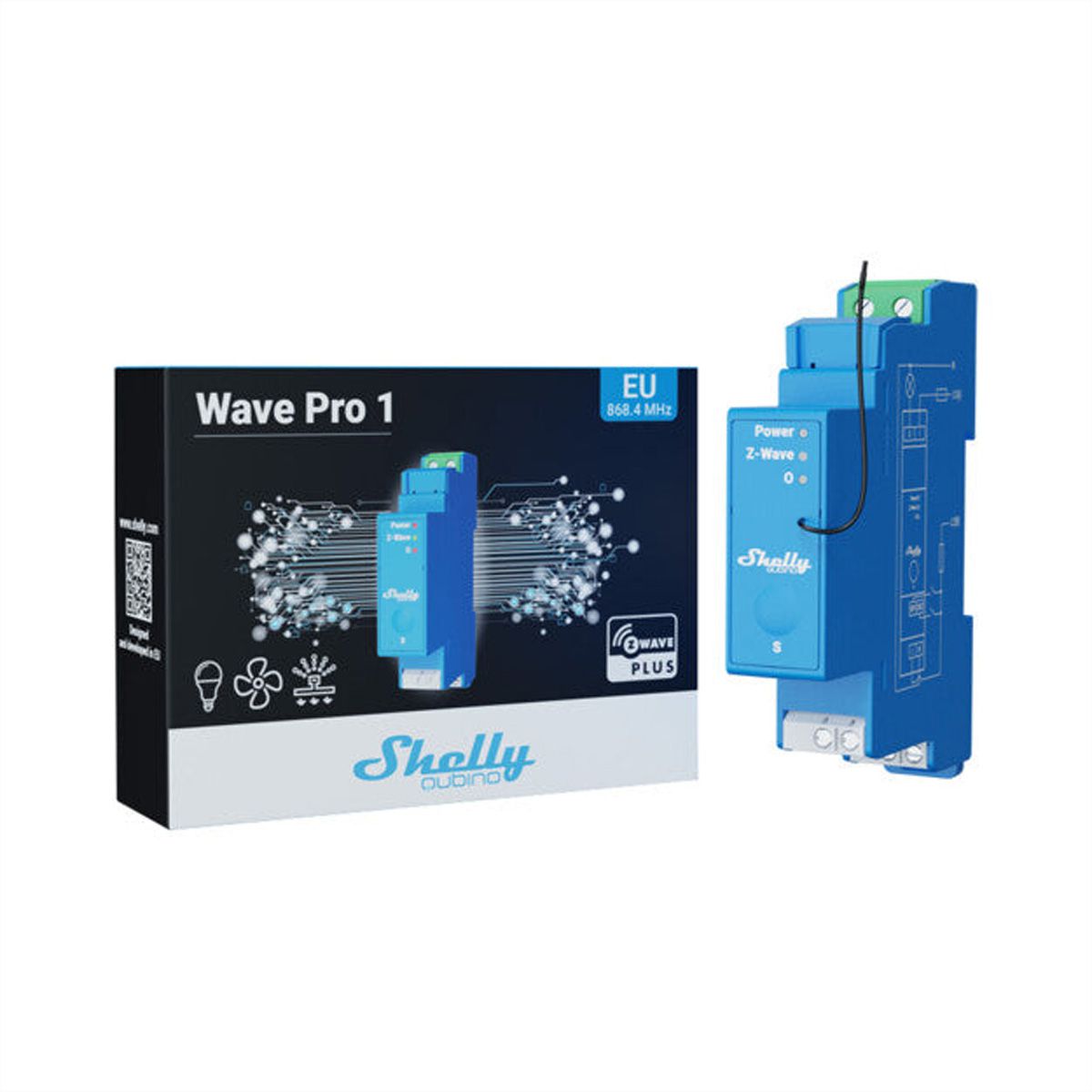 Shelly  Actionneur de commutation Qubino Wave Pro 1