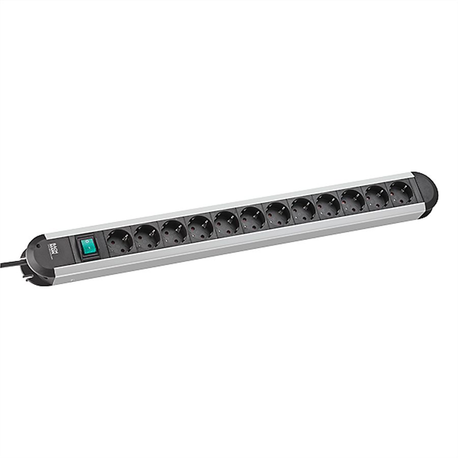 BACHMANN Multiprise ALU 12x, 45°, avec interrupteur