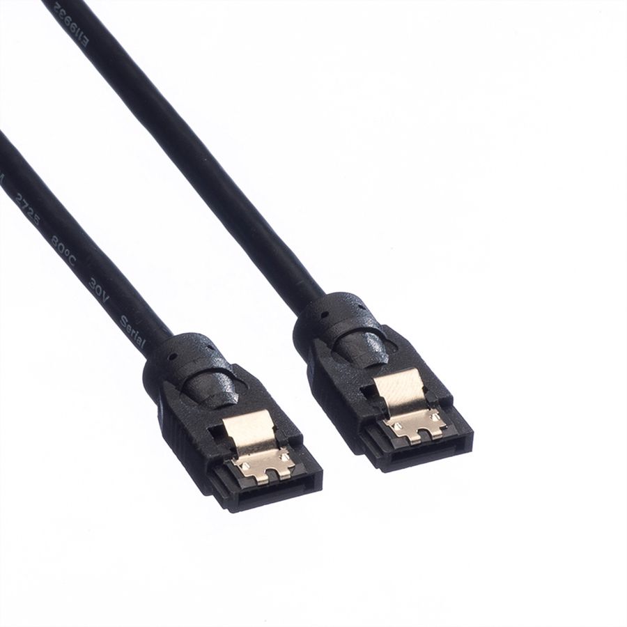 ROLINE Internes SATA 6.0 Gbit/s HDD-Kabel mit Schnappverschluss, 0,5 m