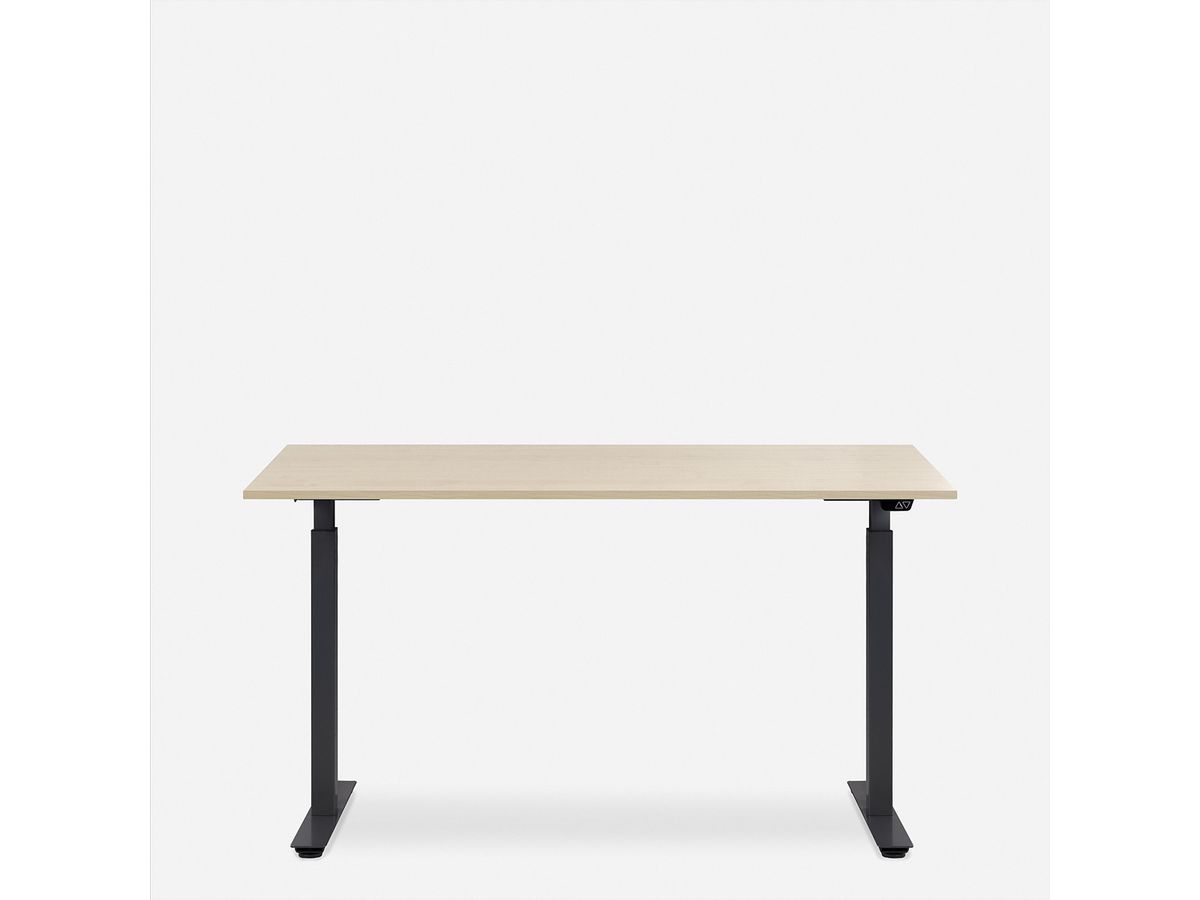 WRK21 Bureau Smart 100 x 60 cm, Hauteur réglable, Mandal érable / Noir