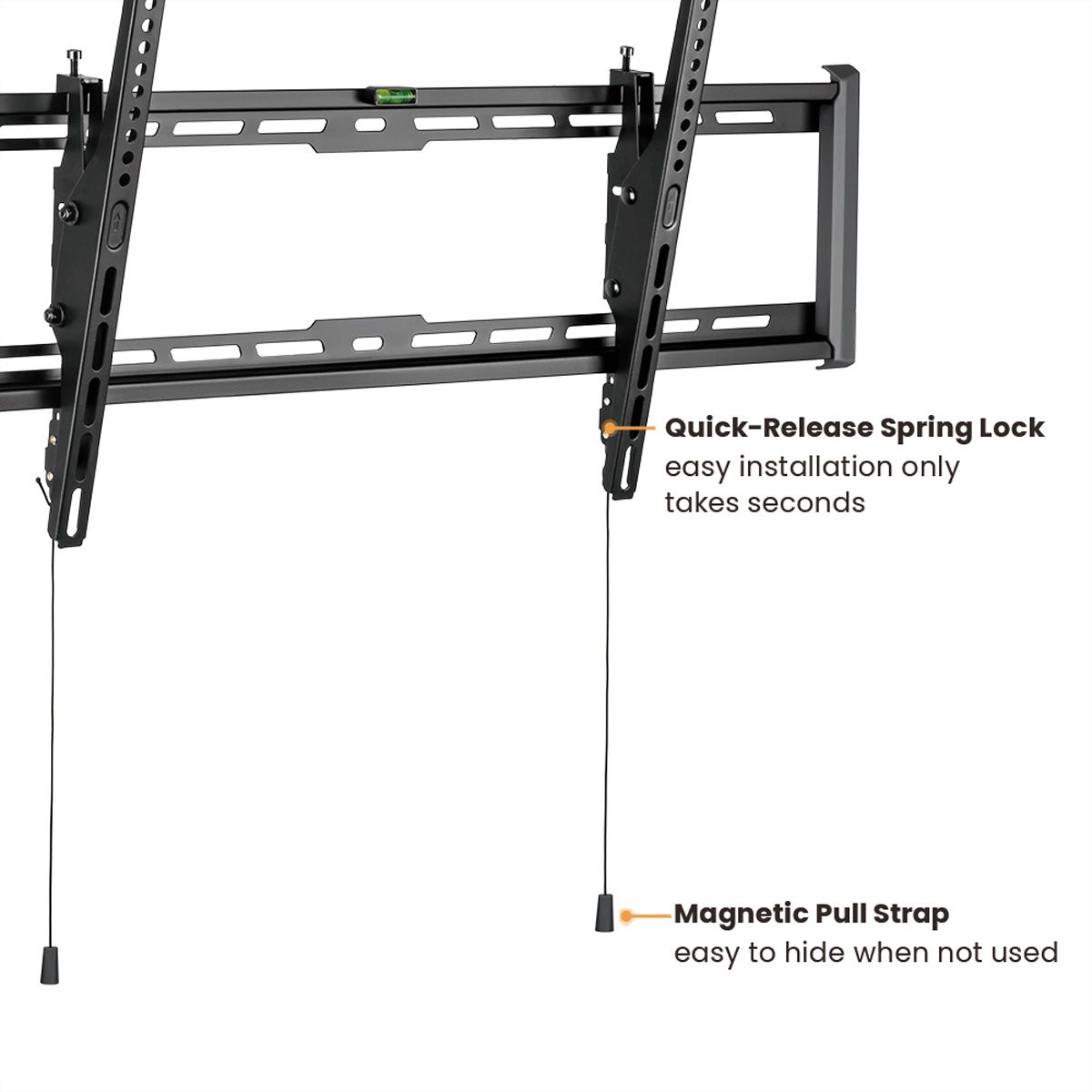 VALUE Support mural TV, distance murale de 47 mm, inclinable, 43–90 pouces, jusqu'à 75 kg