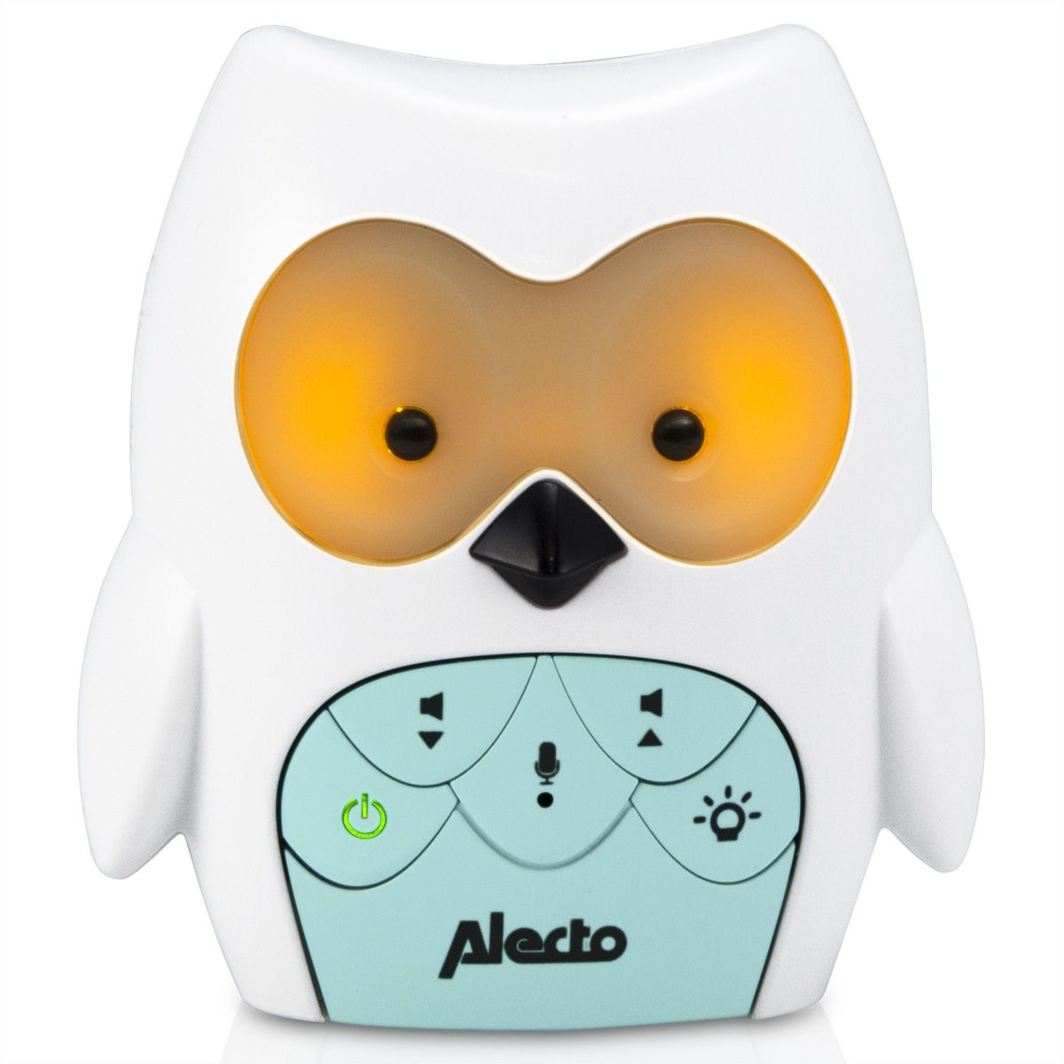 Alecto Digitales Bébéphone DBX-84, Chouette, blanc/vert menthe