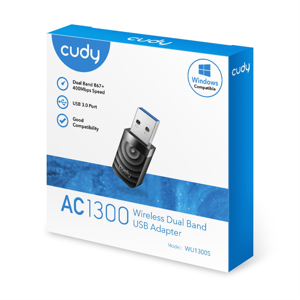 CUDY WU1300S AC1300 Adaptateur WiFi, USB 3.0