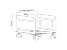 VALUE PC-Ständer, rollbar, bis 10 kg, schwarz