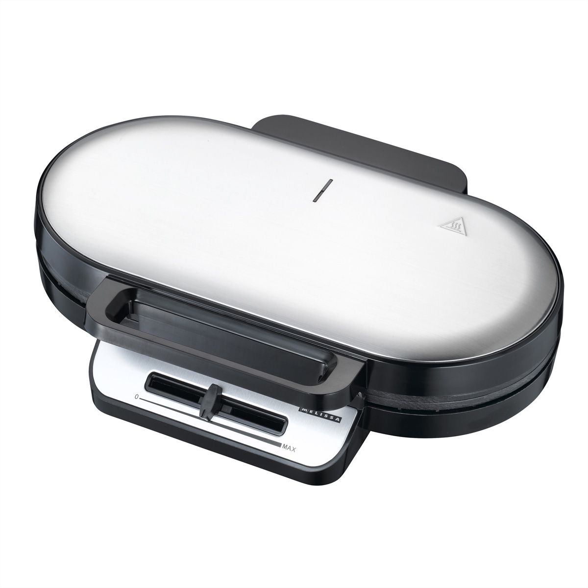 Melissa Waffeleisen 16250087, Doppel-Waffeleisen, schwarz/ss, 1200W