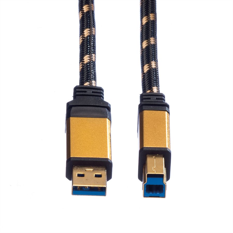 ROLINE GOLD Câble USB 3.2 Gen 1, type A - B, M/M, 3 m