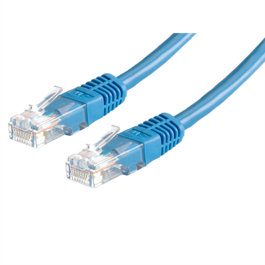 Cordon ROLINE Cat.5e (Classe D) UTP confectionné, PoE, bleu, 2 m
