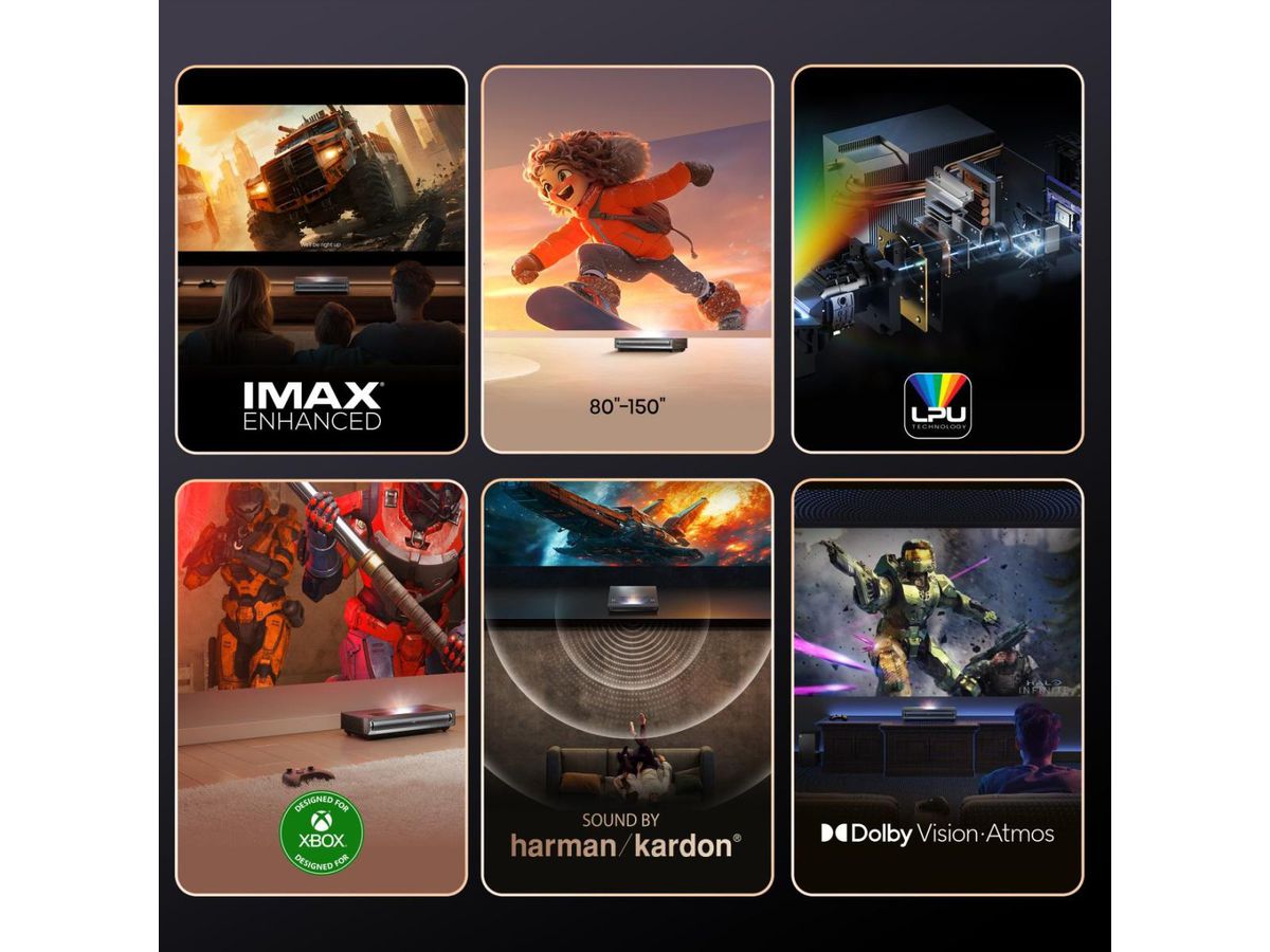 Hisense Laser TV PX3-Pro, 80"-150", 3000AL, 4K