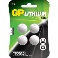 GP Batteries Knopfzelle CR2032, 3V, 4Stk., Lithium