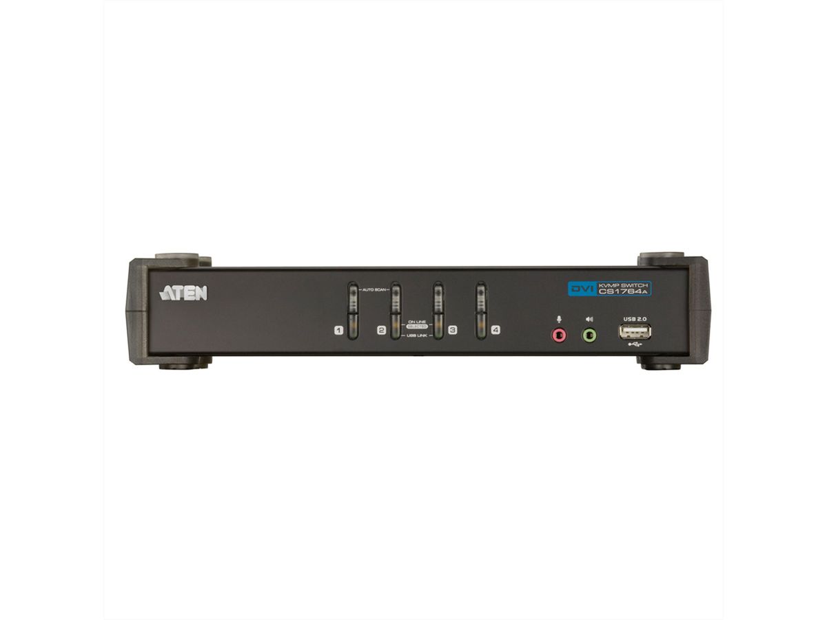 ATEN CS1764A KVM Switch DVI, USB, Audio, USB-Hub, 4 Ports