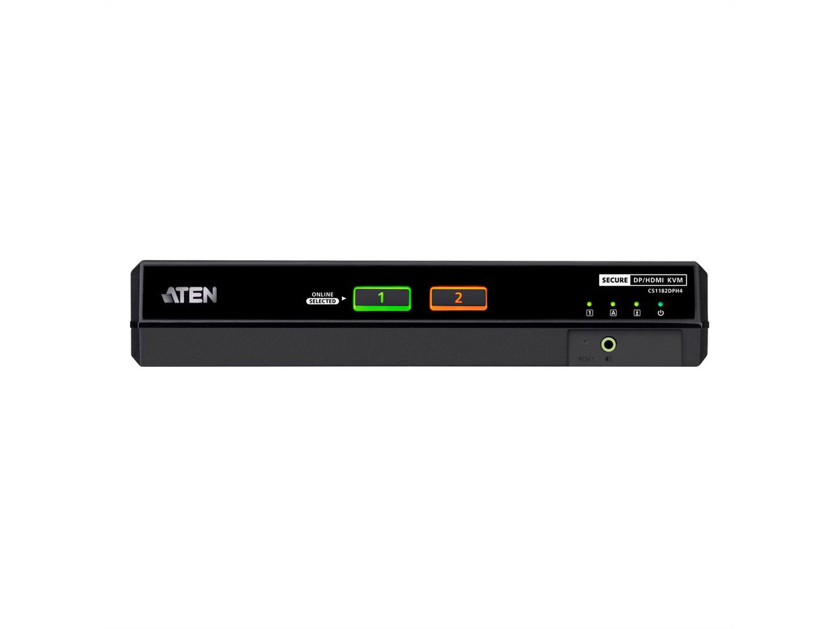 ATEN CS1182DPH4 2-Port USB 5K DP/HDMI, Single Display Universal Secure KVM Switch