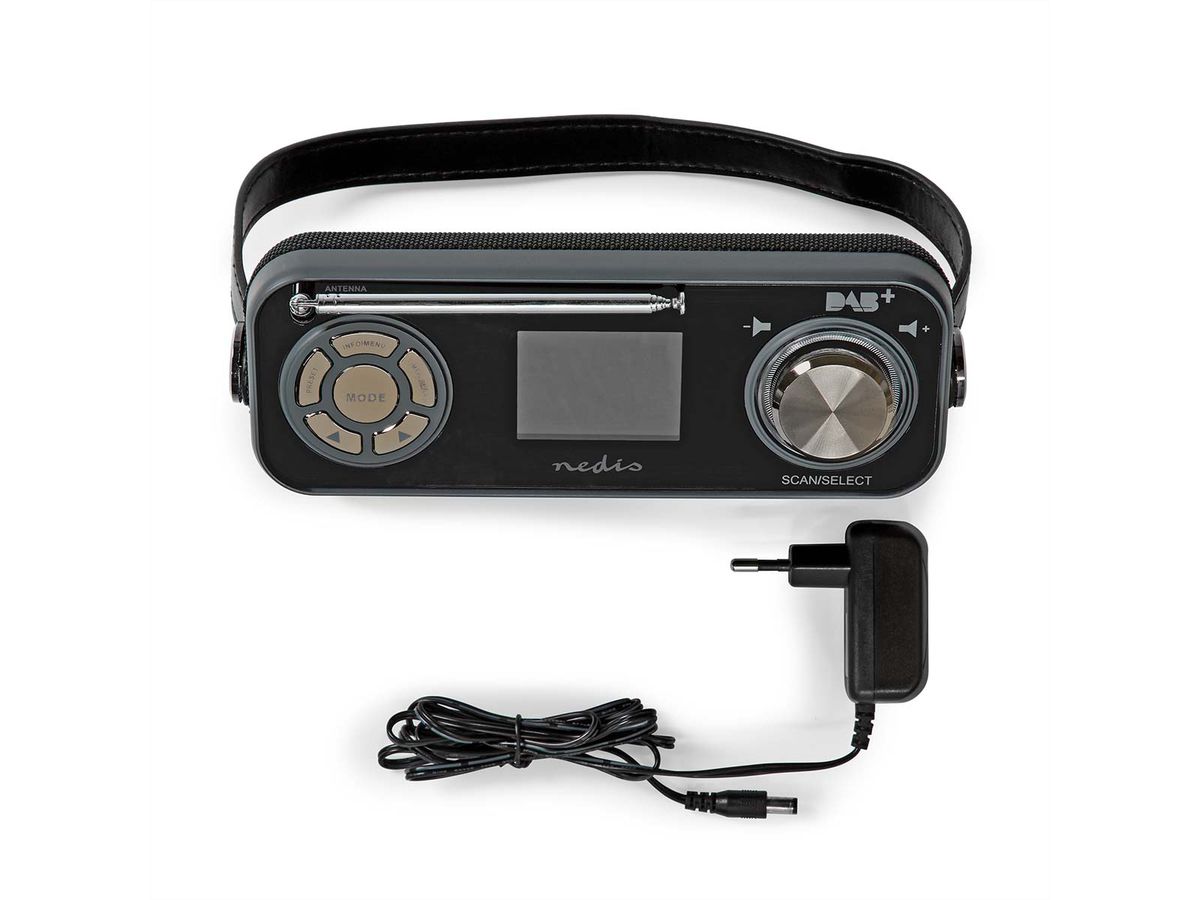 Radio d'urgence DAB FM Nedis , Radio d'urgence portable pour les situations d'urgence, le camping et les activités de plein air