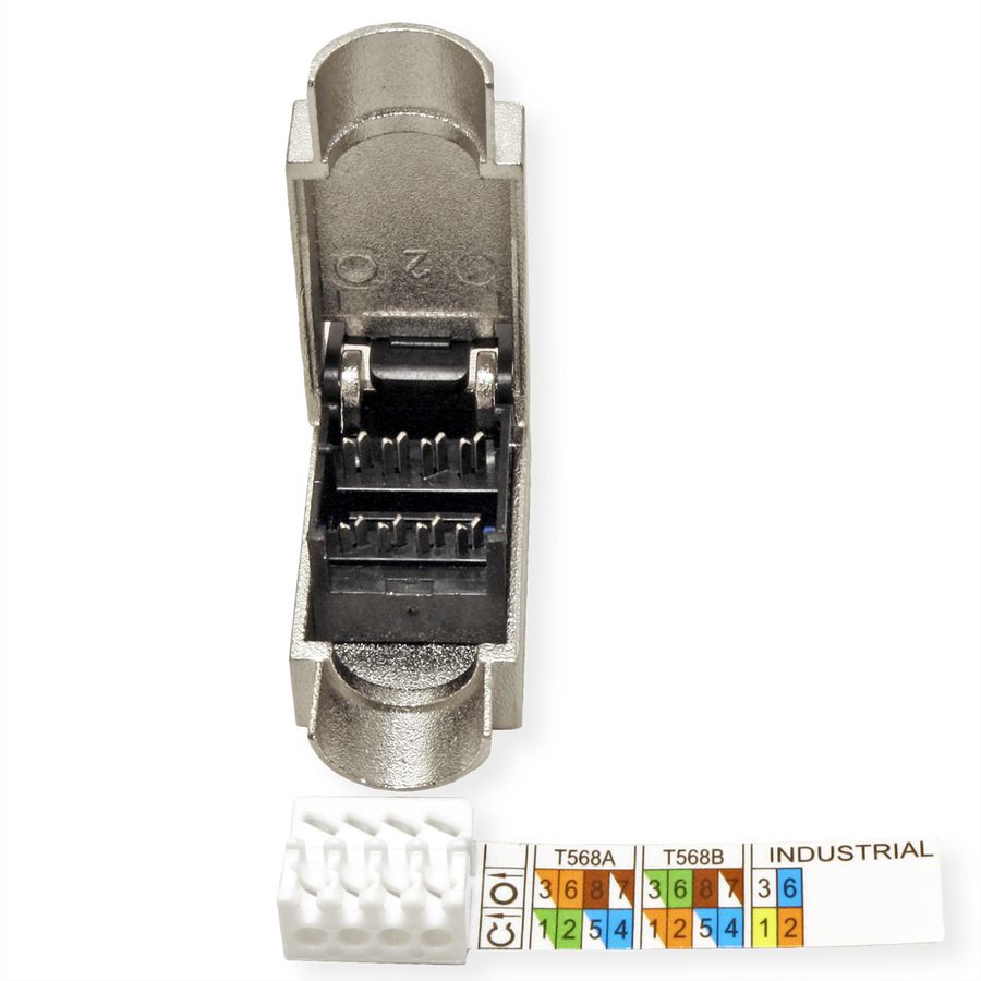 ROLINE Connecteur RJ-45 à confectionner Cat.6A (Classe EA), STP, argent