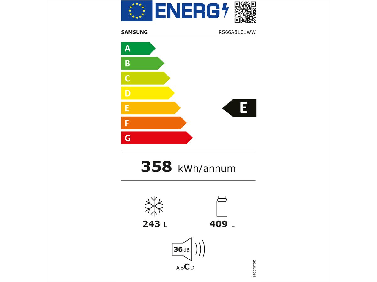Samsung Side by Side RS8000, E, RS66A8101WW/WS, weiss