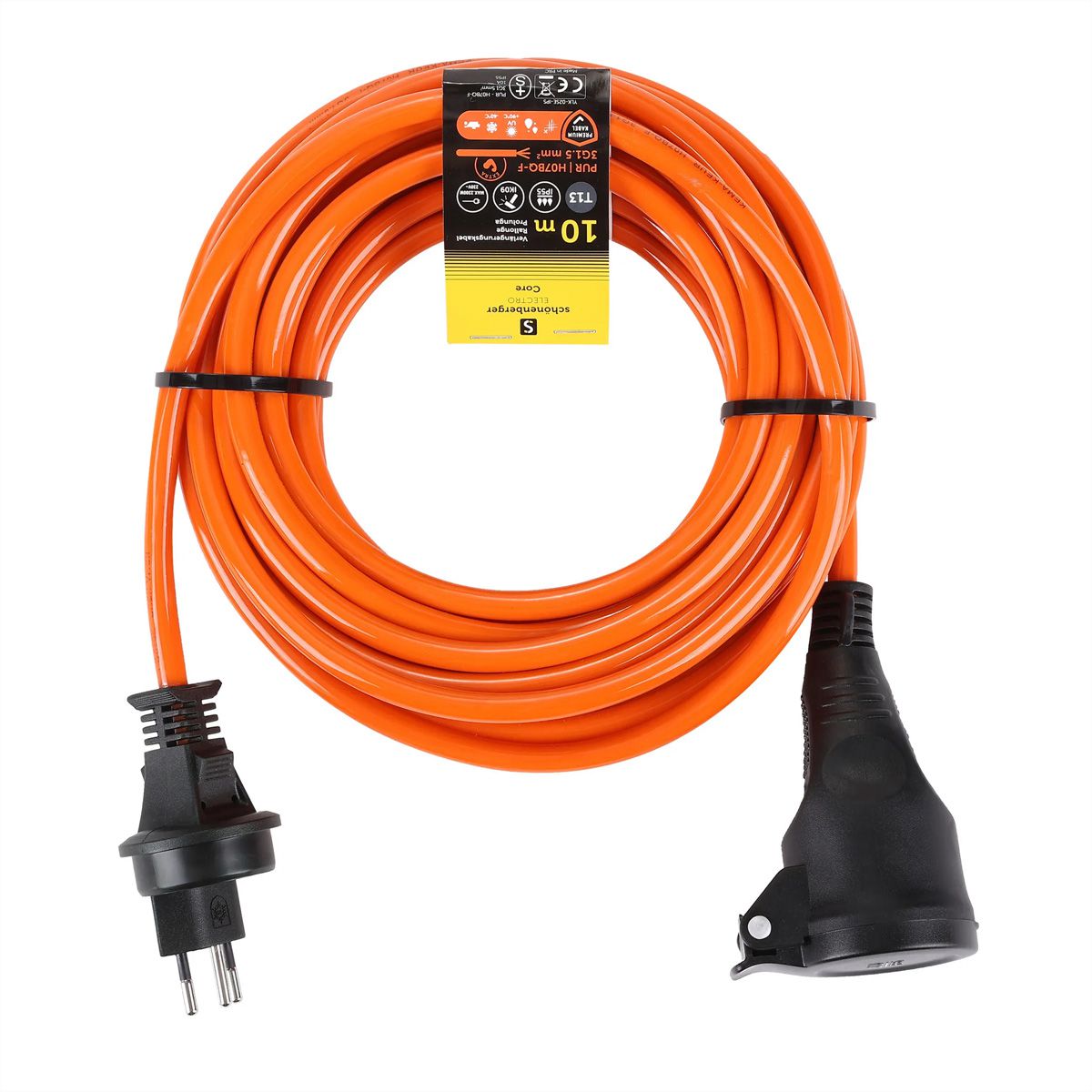 Câble de rallonge T13 IP55 , 10 m EPR-PUR H07BQ-F 3G1,5 mm2