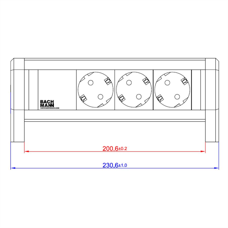 BACHMANN DESK 3x contact de protection
